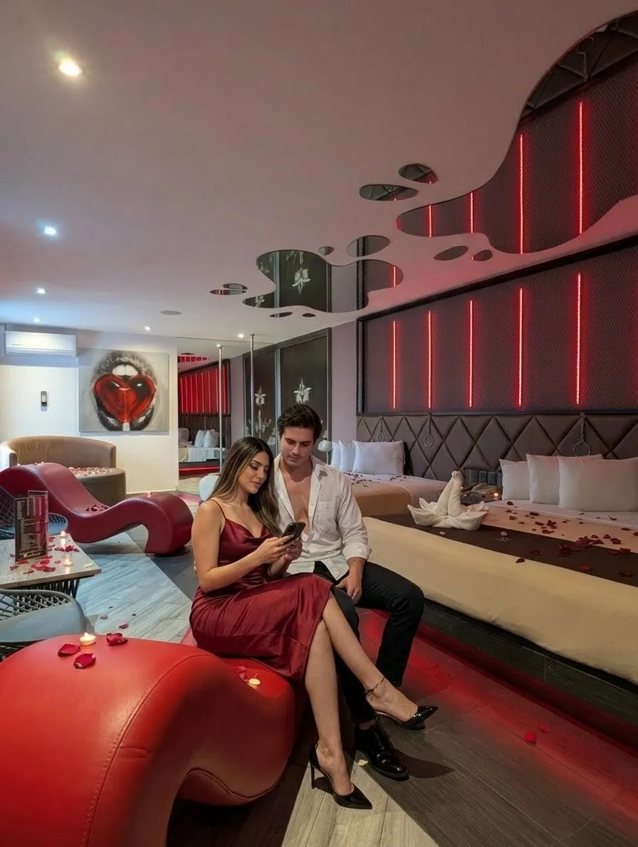 Pareja en una habitación de Motel Magic